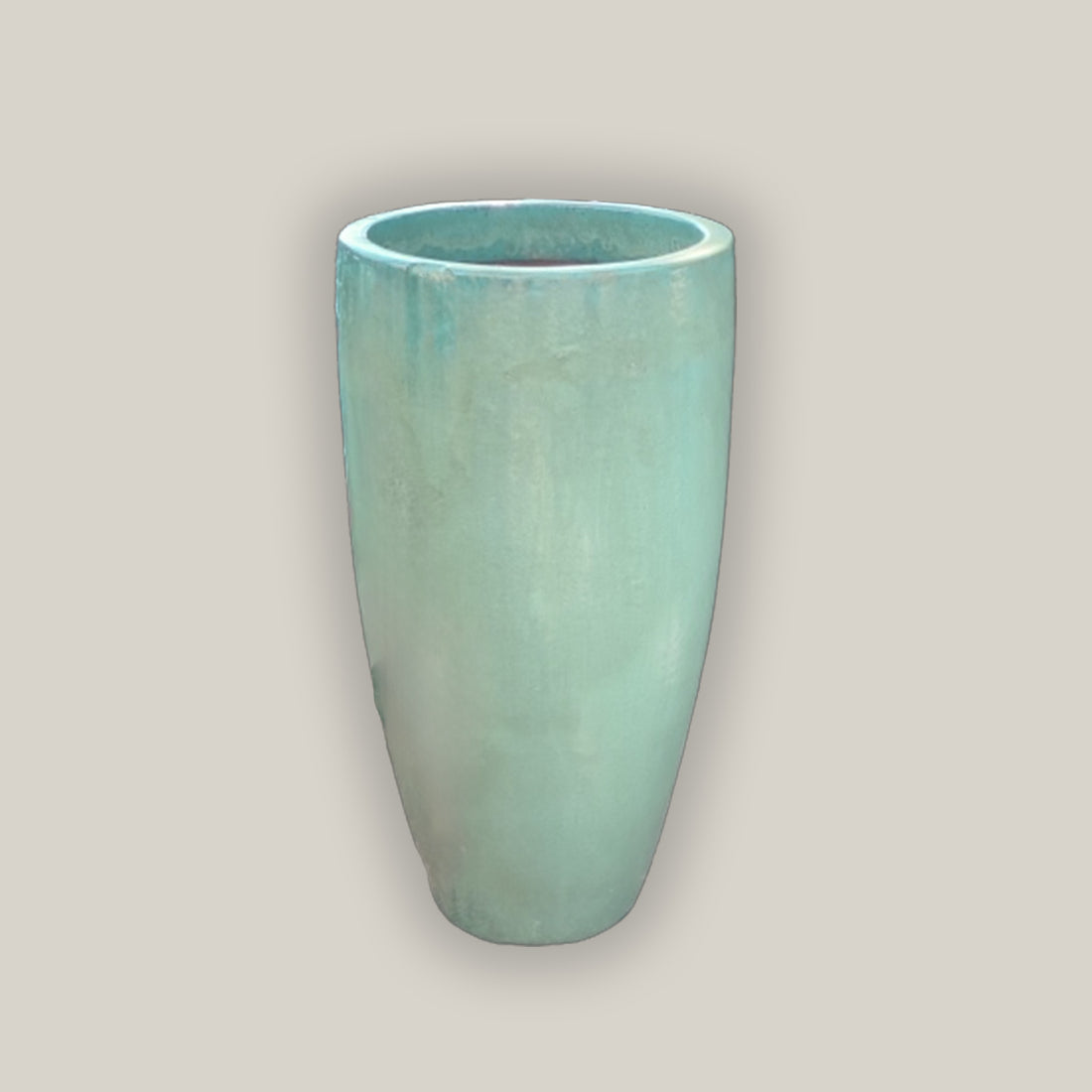 6036H4FS - Light Turquoise Tall Tapered Cylinder Planter - FREE SHIPPING