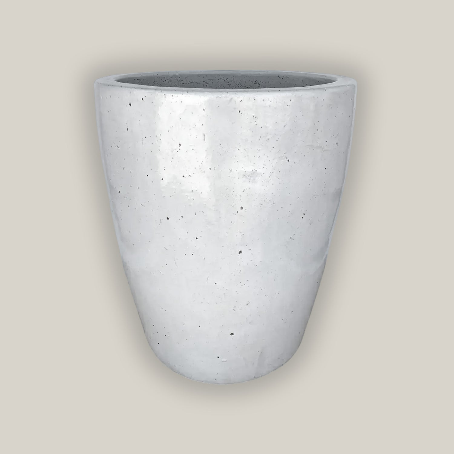 6055H25 - White  Short Tapered Cylinder Planter