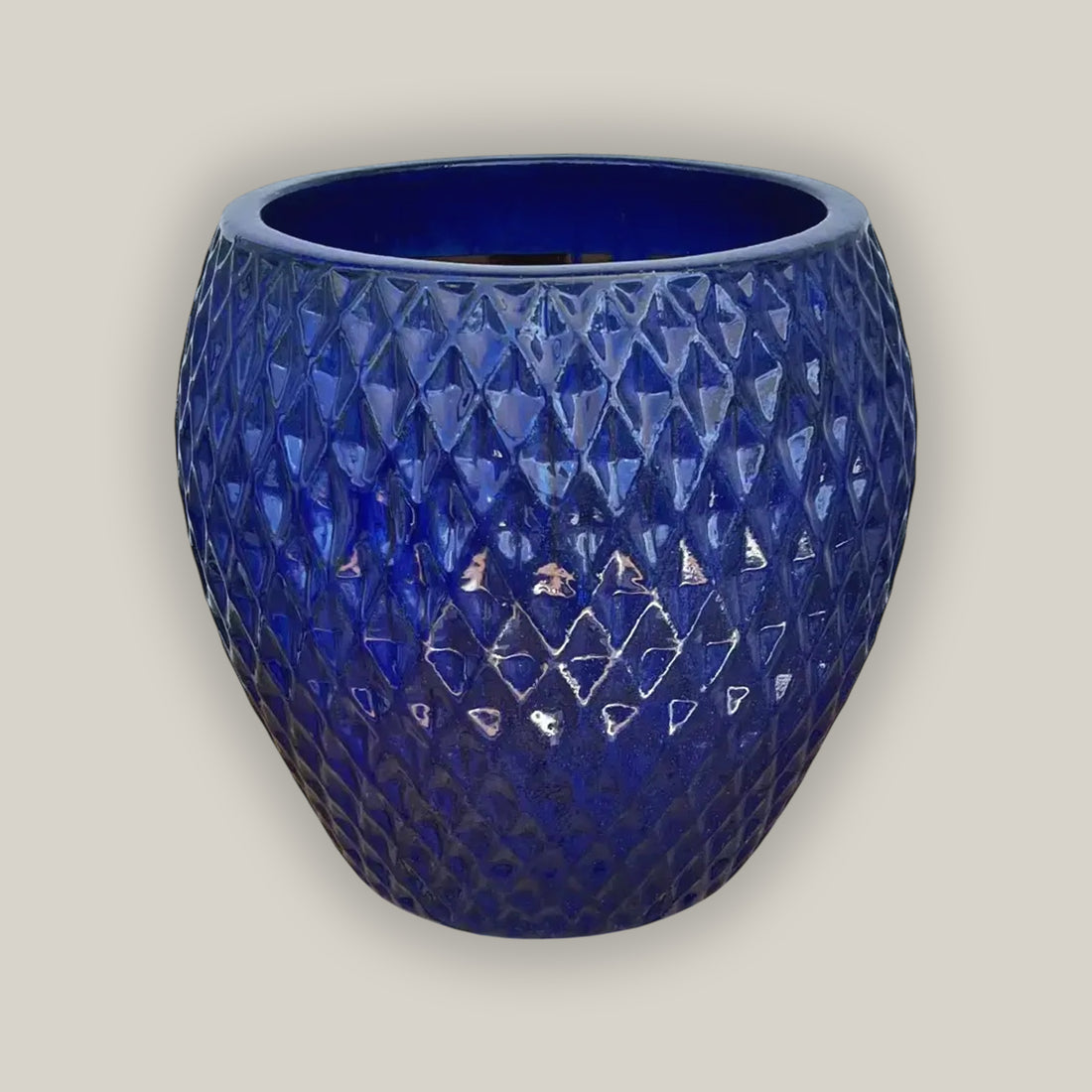 6100H47 - Blue Waffle Low Noodle Pot