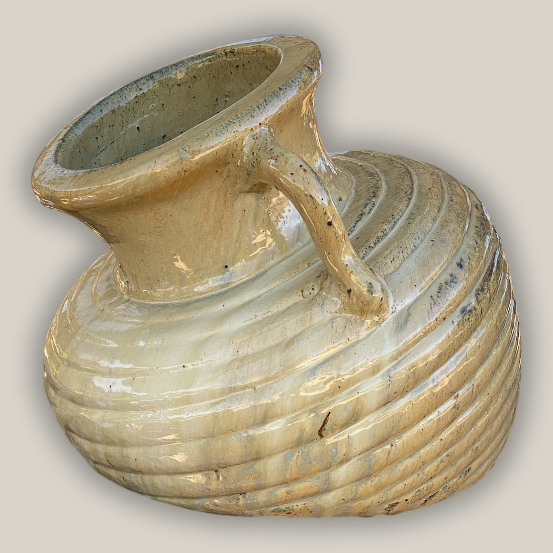 9094C11 - Cream Phoenix Sunken Ceramic Vase