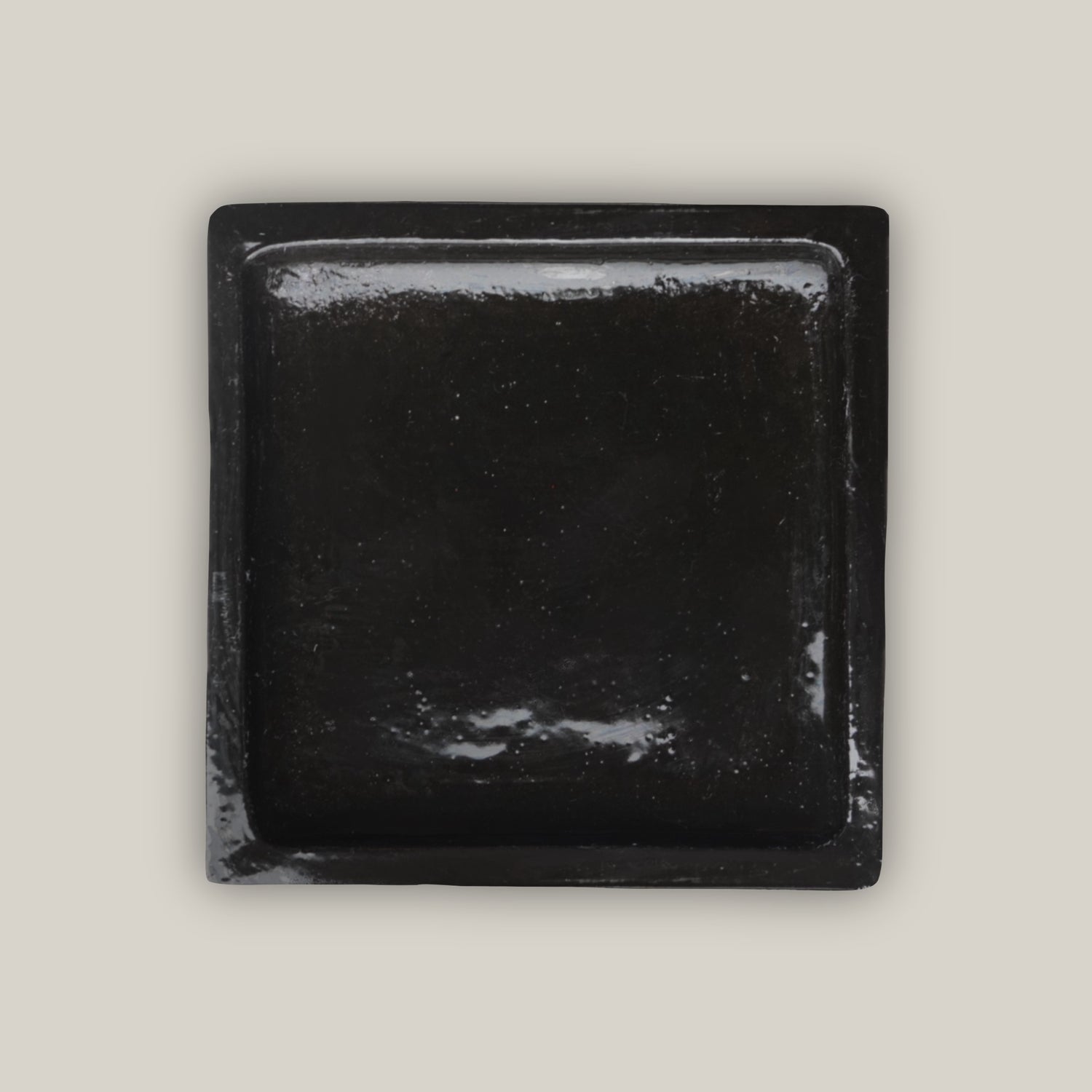 Shiny Black Square Planter Saucer - Ten Thousand Pots