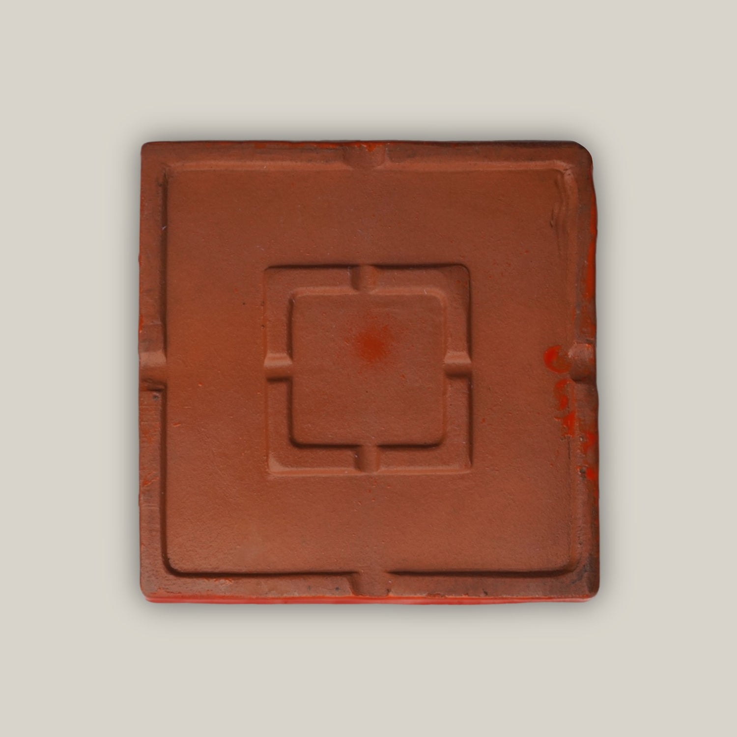 Orange Square Planter Saucer - Ten Thousand Pots - bottom