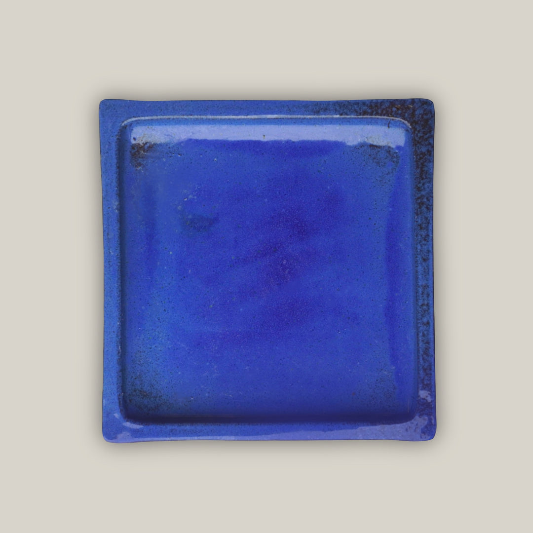 Square Ceramic Saucer - Single Pack Box - Falling Blue 14"