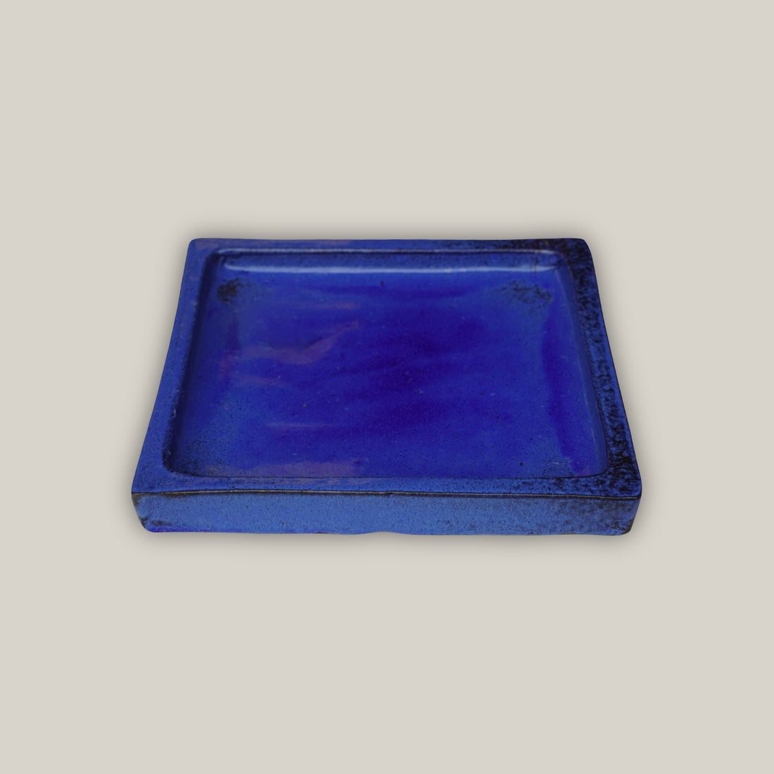 Double Blue Square Saucer