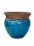 Angkor/Marble Green Slanted Rim Ceramic Planter - Ten Thousand Pots