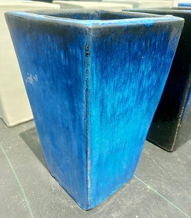 Cobalt Blue Ceramic Square Planter | Ten Thousand Pots