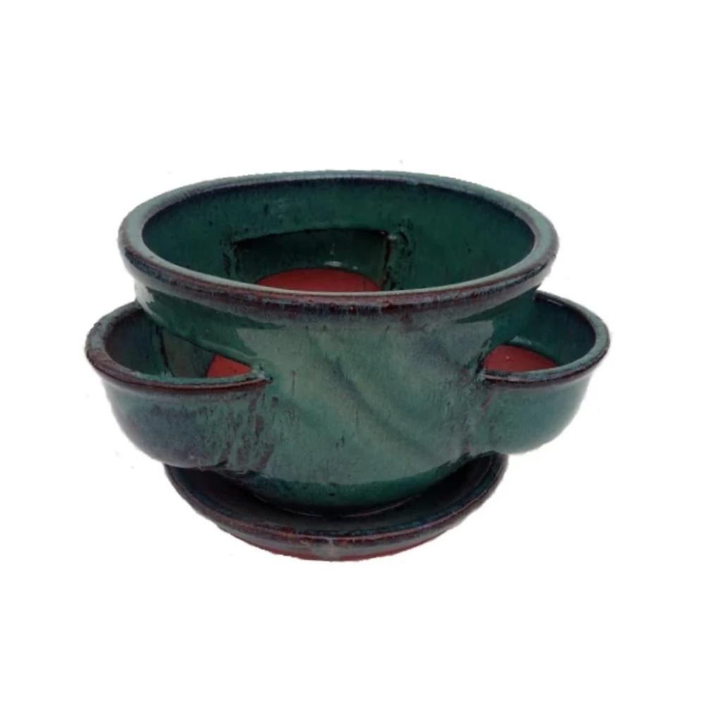 Jade Black Ceramic Strawberry Pot-FREE SHIPPING