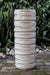 Antique White Striped Cylinder Ceramic Planter - Ten Thousand Pots