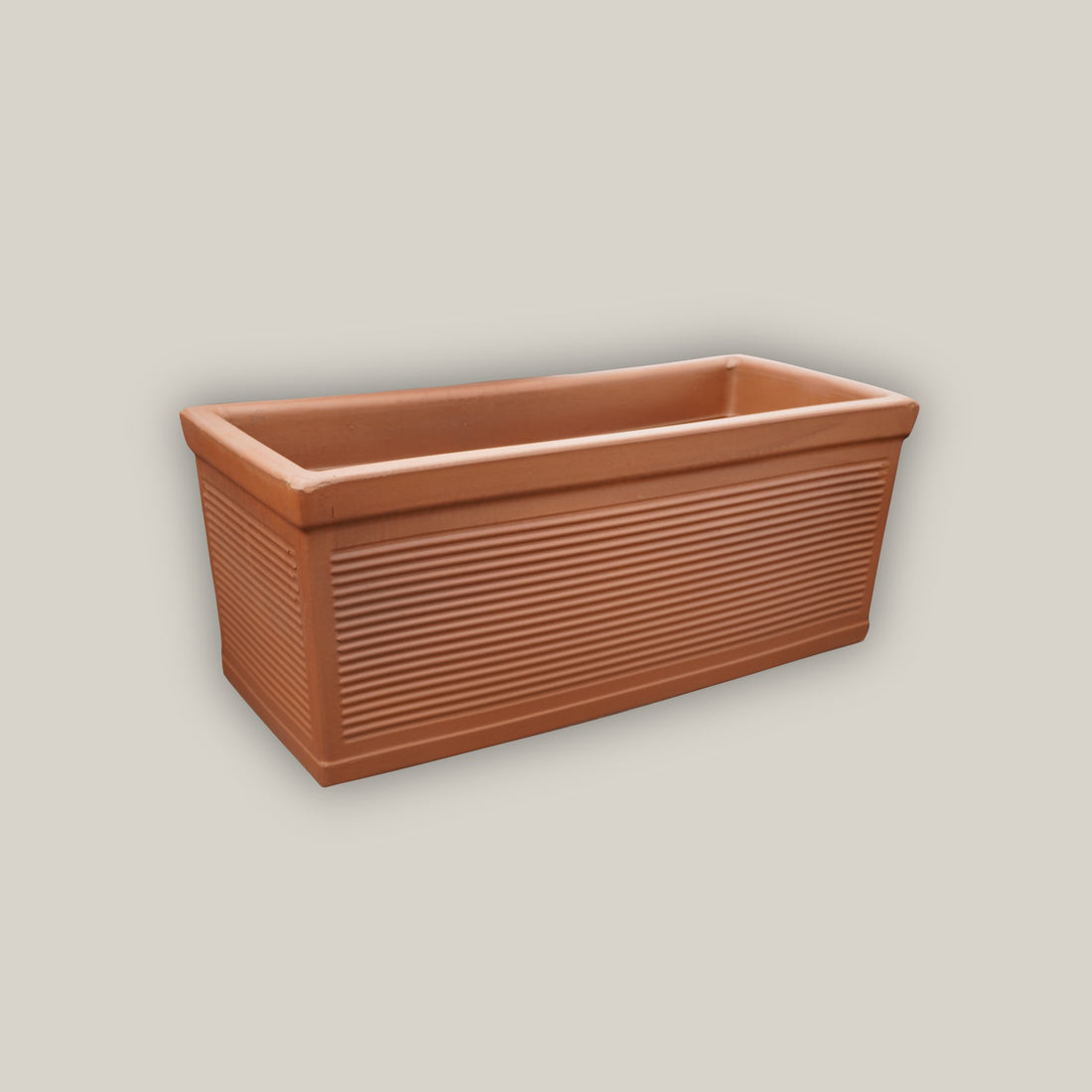 Terracotta Ribbed Rectangle 32&quot; x 14&quot;