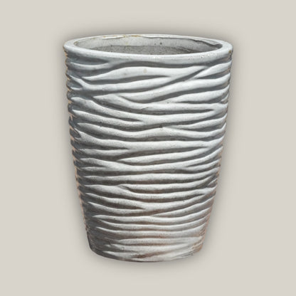 3012L4 - White Tiger Stripe Planter