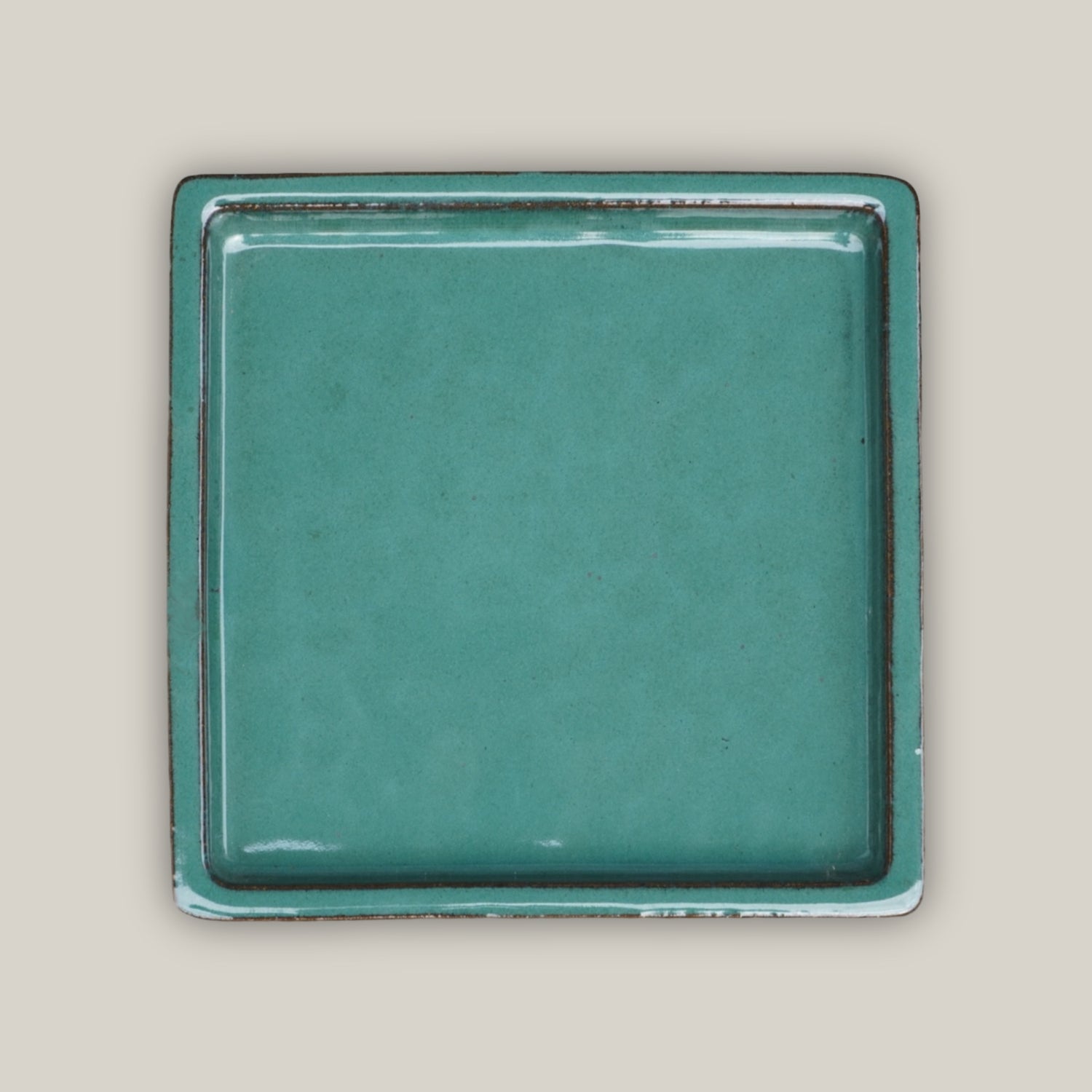 3127L5 - Square | Jade - Ceramic Clay Pot Saucers (8&quot;-15&quot;)