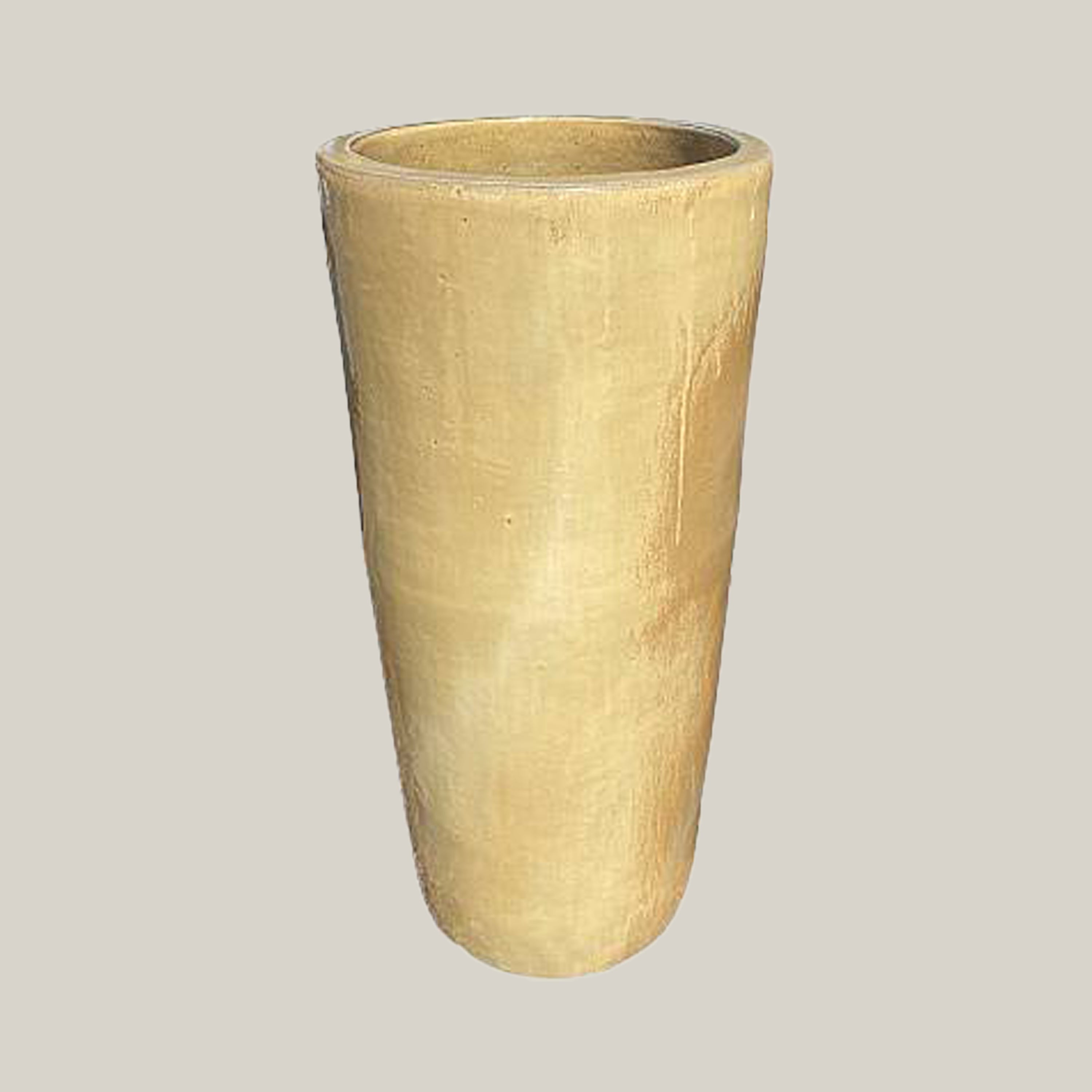 6119H39FS - Yellow Cream Tall Cylinder Planter  -FREE SHIPPING