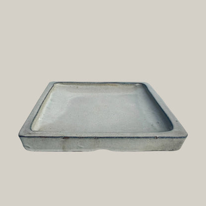 3127L2FS - Square | Vanilla Ceramic Plant Saucer | High Fired Ecofriendly Clay - Sizes 7&quot;-15&quot; - FREE SHIPPING