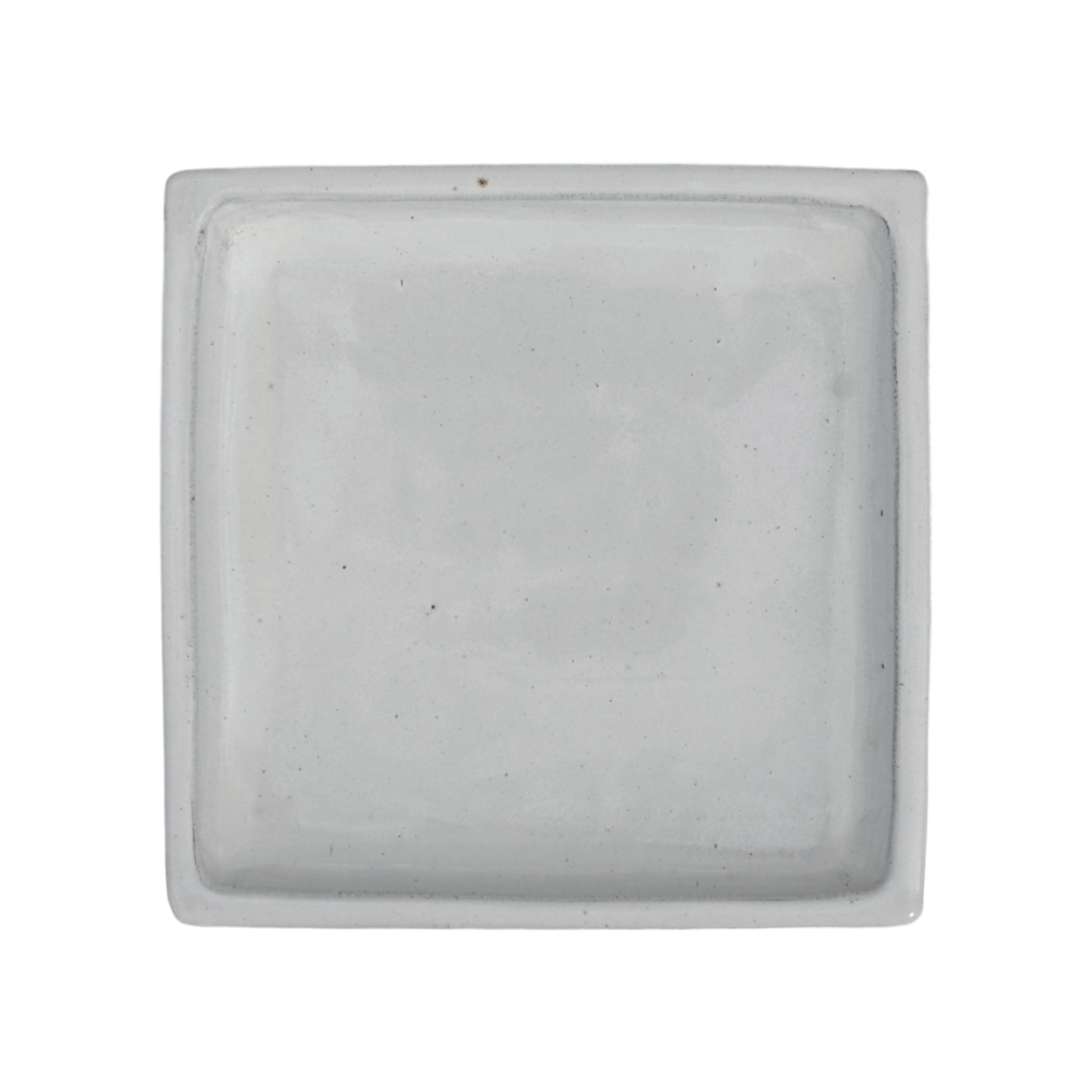 Square White Ceramic Clay Plant Saucer