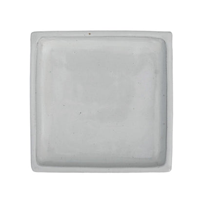 Square White Ceramic Clay Plant Saucer