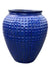 8171N8FS - Blue Ceramic Waffle Jar - Large - FREE SHIPPING