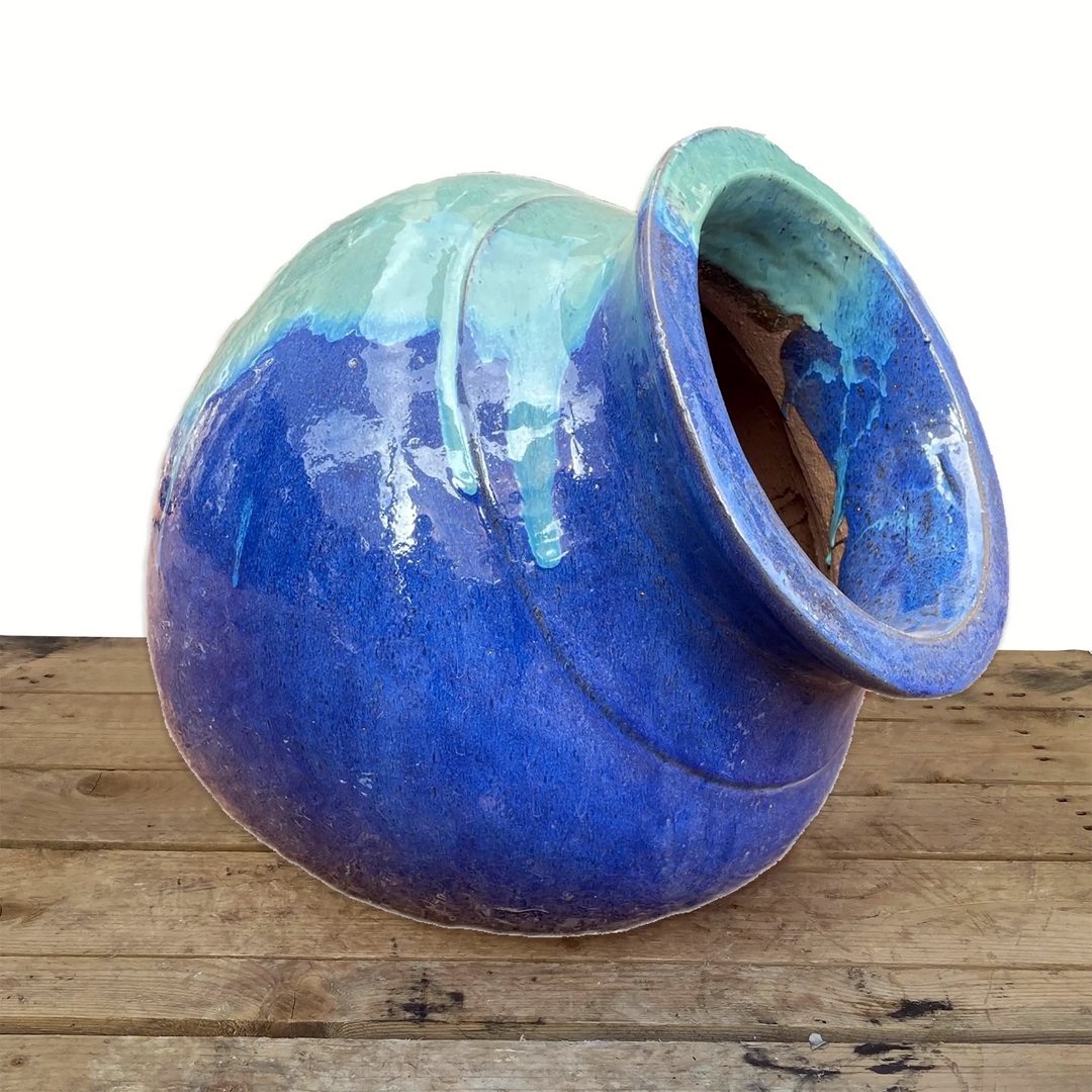 Marble Green/Blue Welcome Vase Ceramic Planter