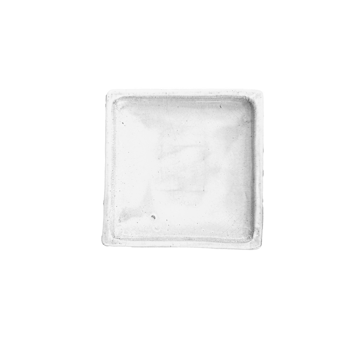 White Square Planter Saucer - FREE SHIPPING - Sizes 7” 9” 10” 11” 12” 13” 15” - Handmade Thick Ceramic Plant Tray To Protect The Floor From Runoff Water
