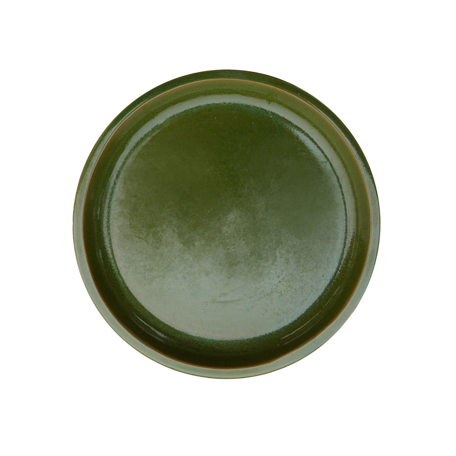 Round Apple Green Ceramic Plant Saucer
