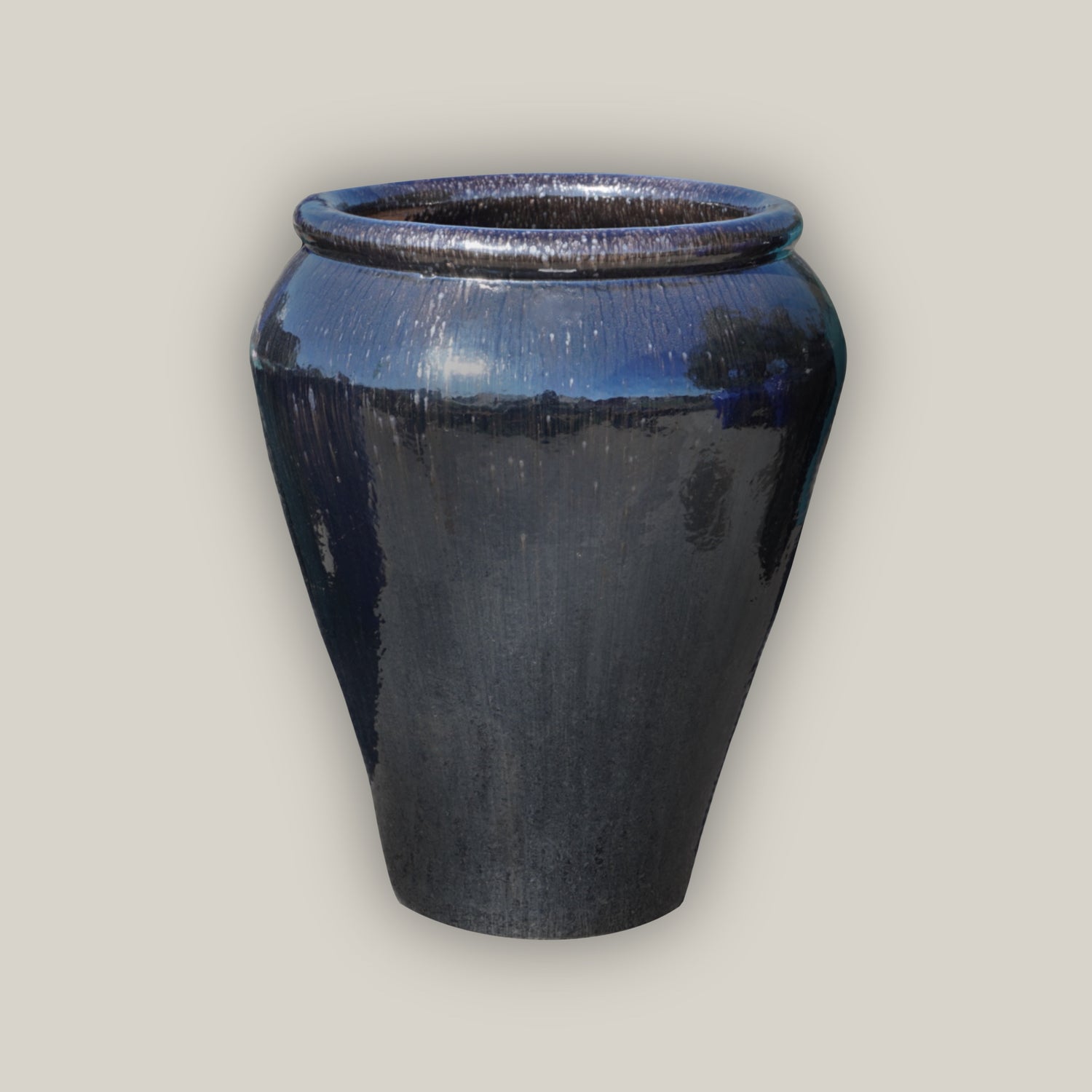 black large pot for plants Palace Extra Large Black Ceramic Planter