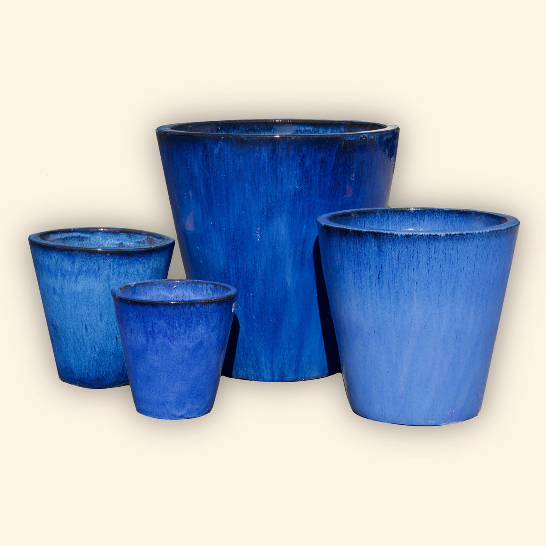 8619N8FS - Blue Large Cone Planter - FREE SHIPPING