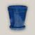 322M20 - Double Blue Round Ceramic Planter with Saucer