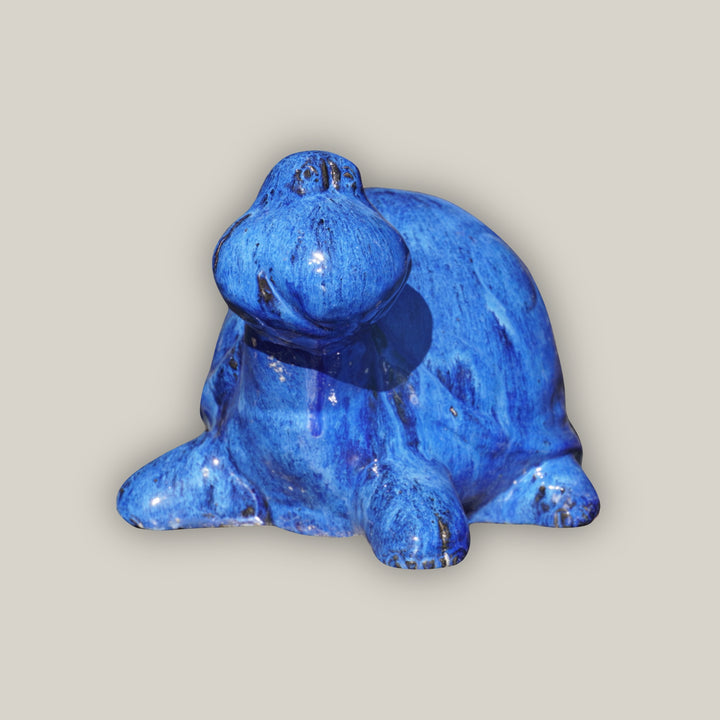 Blue Ceramic Garden Turtle