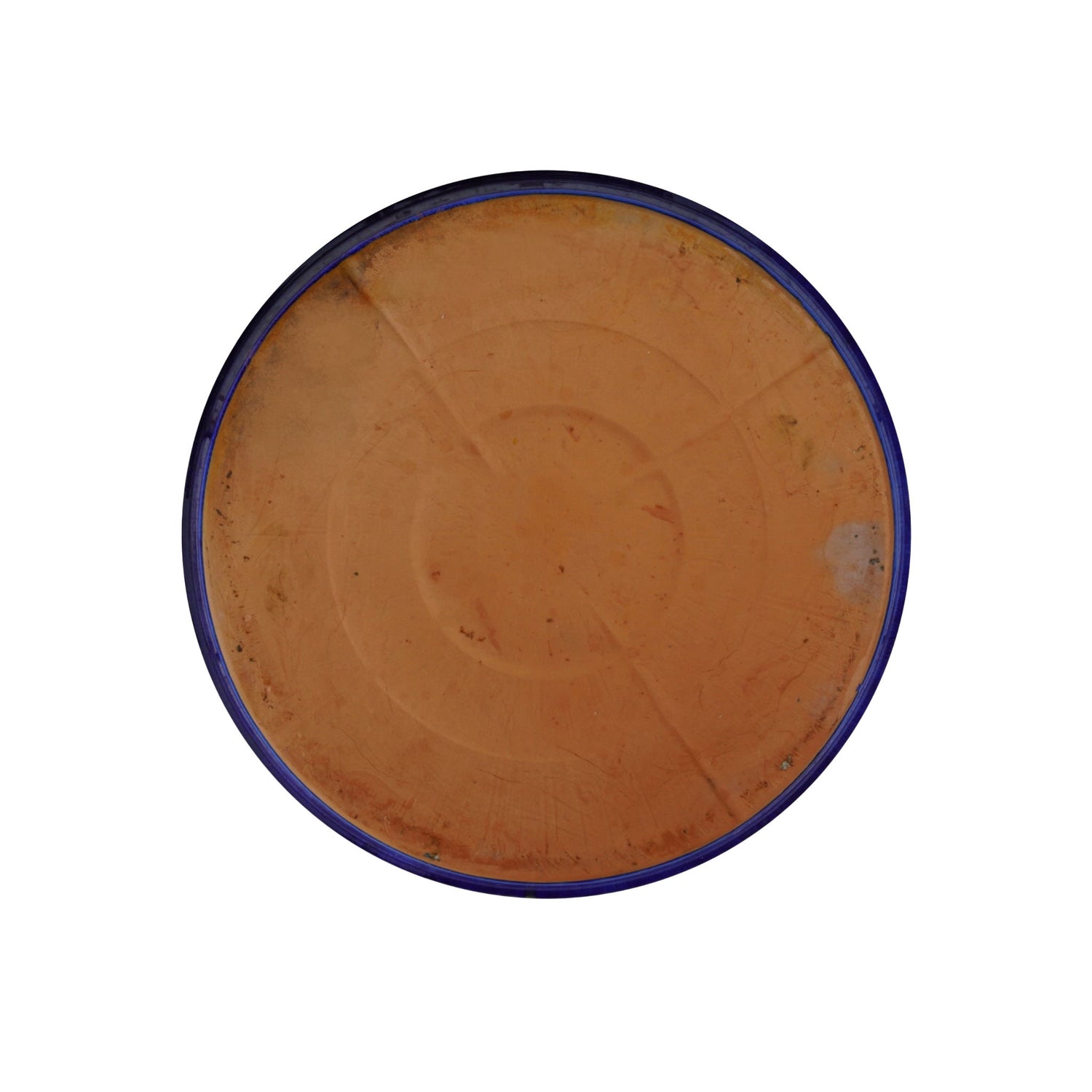 Round Blue Ceramic Plant Saucer