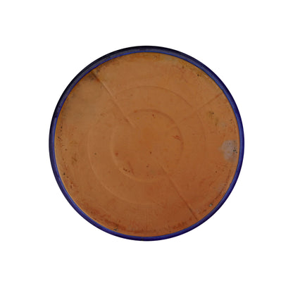 Round Blue Ceramic Plant Saucer