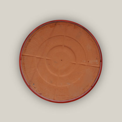 Chili Red Round Ceramic Saucer - Lion - Ten Thousand Pots - bottom