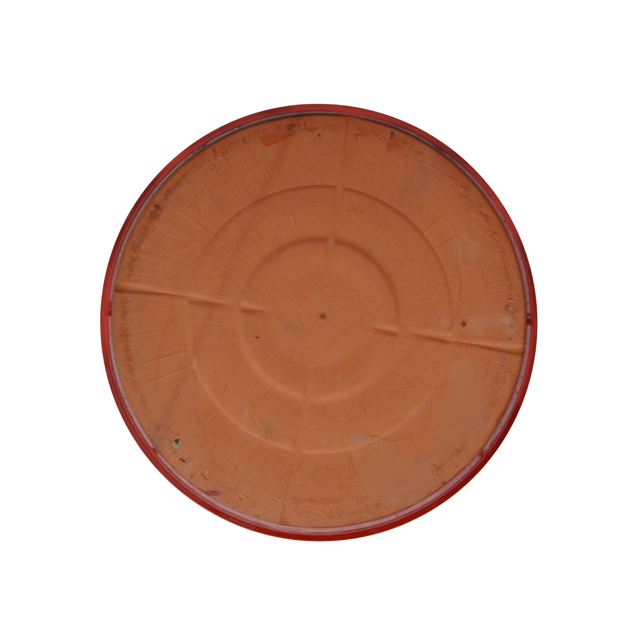 Round Chili Red Ceramic Plant Saucer
