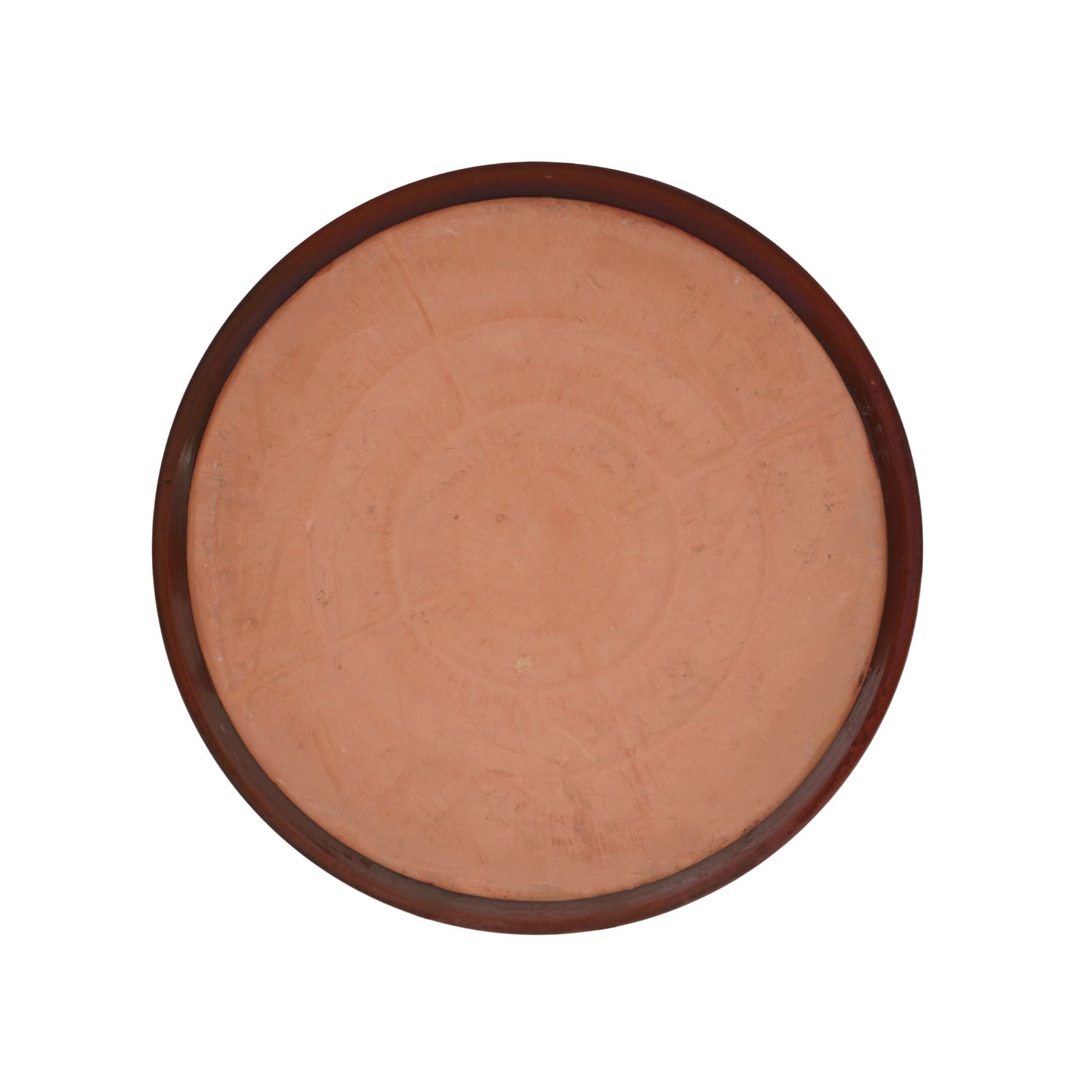 Round Copper Red Ceramic Plant Saucer