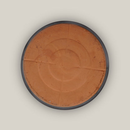 Matte Black Round Ceramic Saucer - Lion - Ten Thousand Pots - bottom