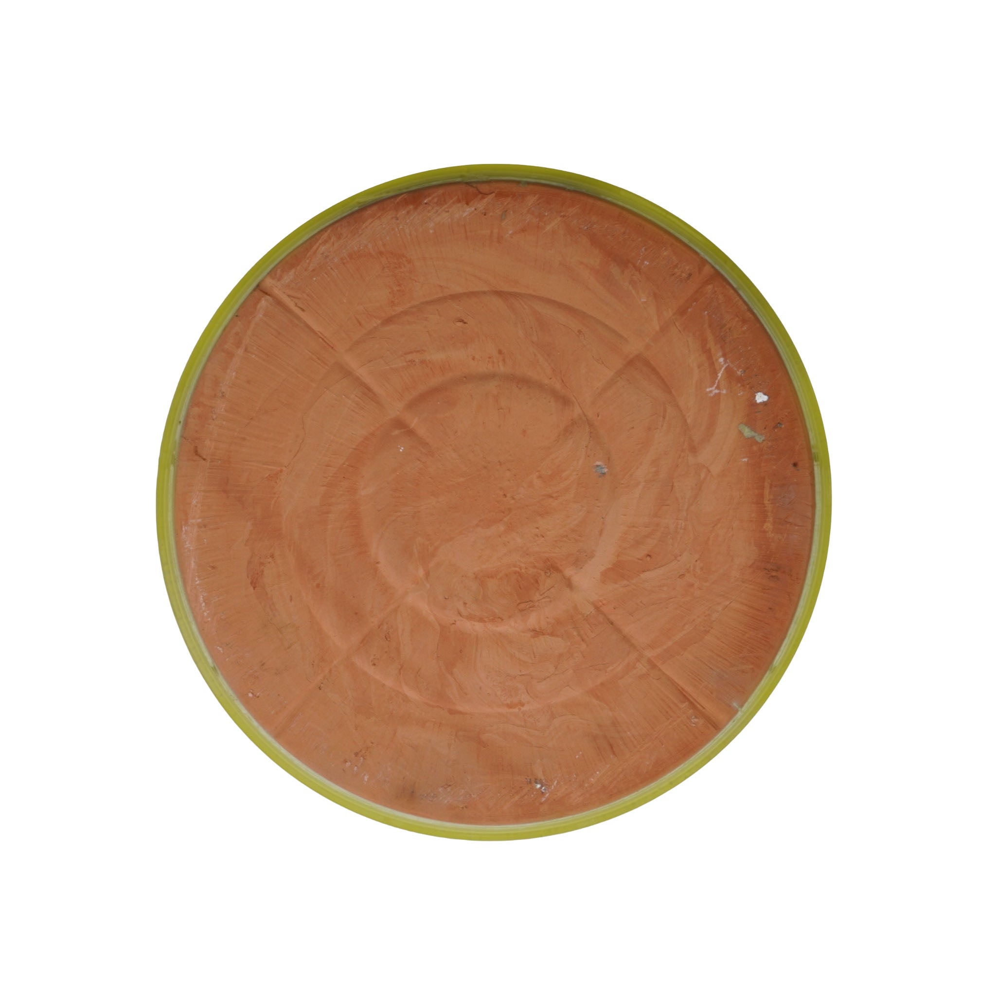 Round Yellow Ceramic Plant Saucer