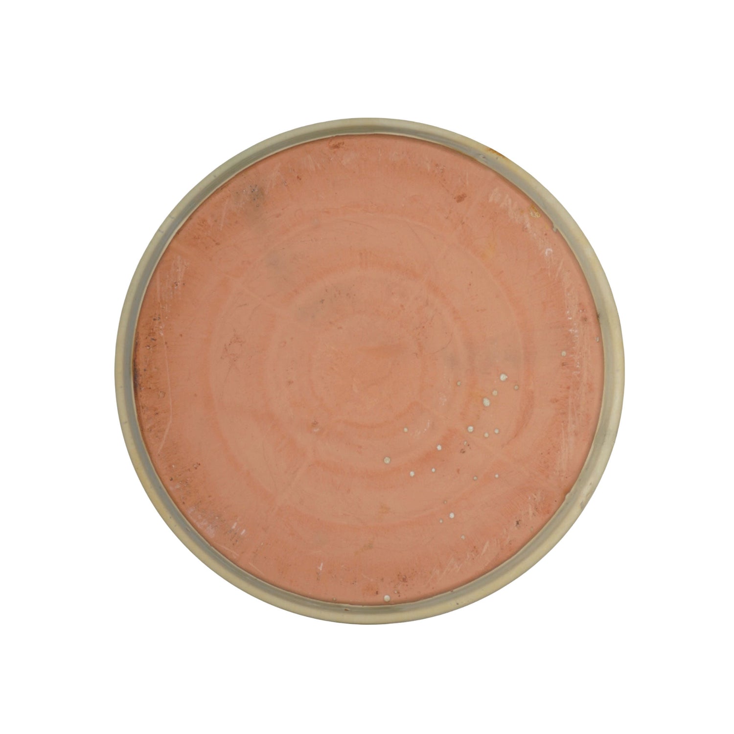Round Yellow Cream Ceramic Plant Saucer