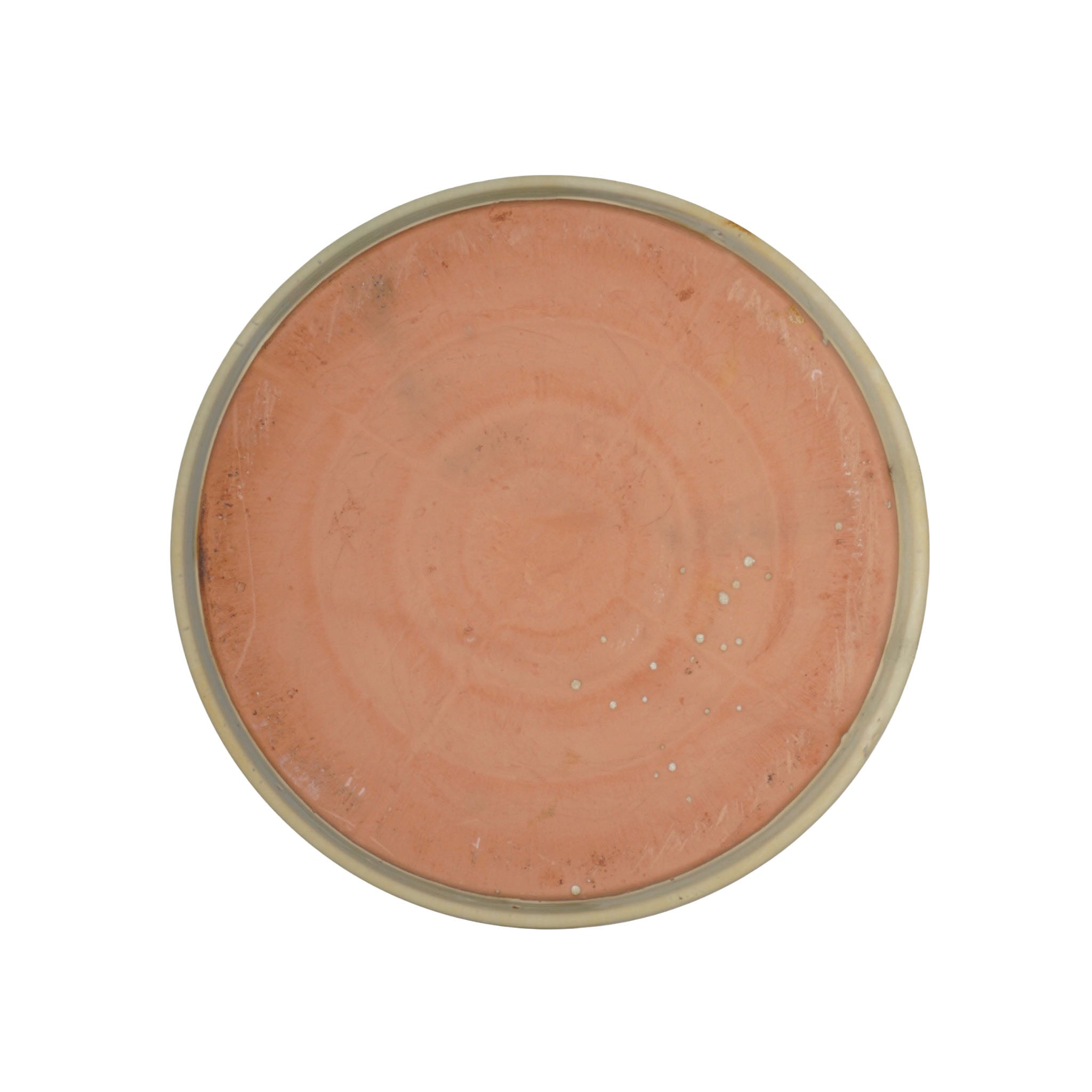 Round Yellow Cream Ceramic Plant Saucer