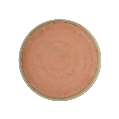 Round Yellow Cream Ceramic Plant Saucer