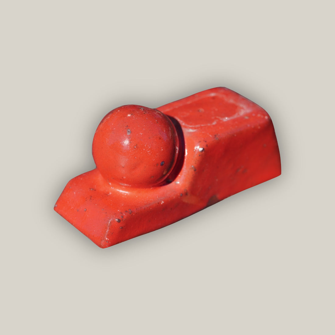 Bright Red Ceramic Bari Pot Feet  - Set of 4