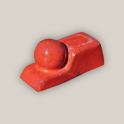 Bright Red Ceramic Bari Pot Feet  - Set of 4