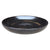 Black Tiger ceramic bird bath bowl, slightly angled from above to show its speckled, glossy basin and dark outer wall.