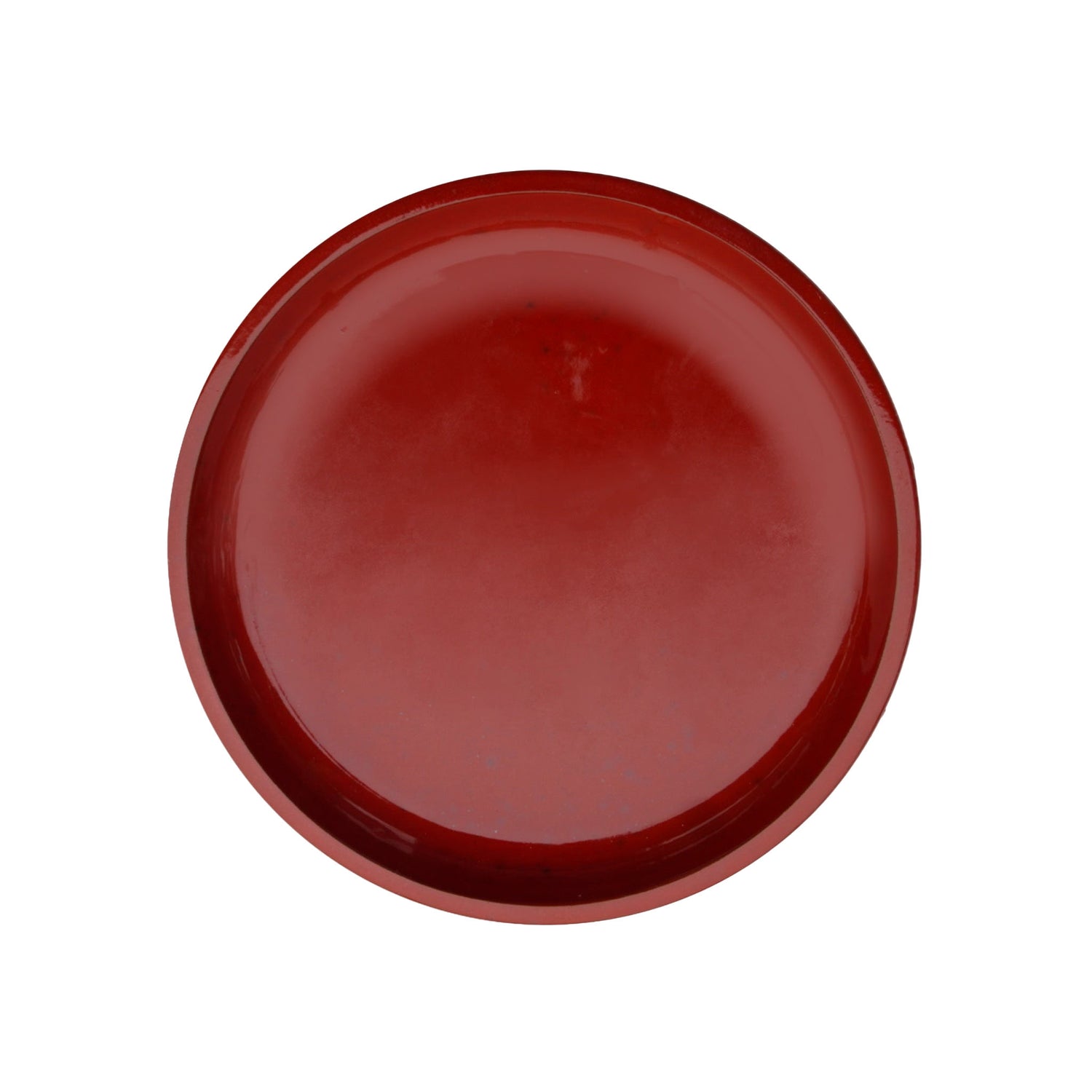 Round Chili Red Ceramic Plant Saucer
