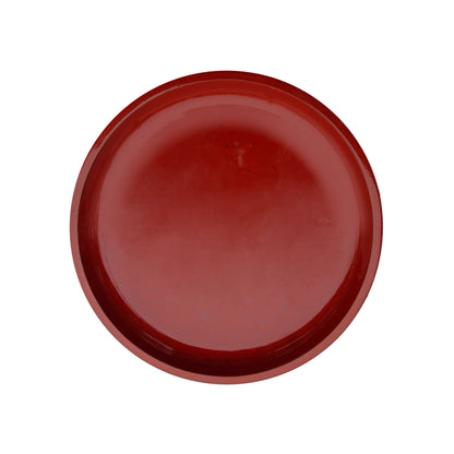 Round Chili Red Ceramic Plant Saucer