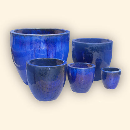 9082C1A - Cobalt Blue Ceramic Bullet Planter