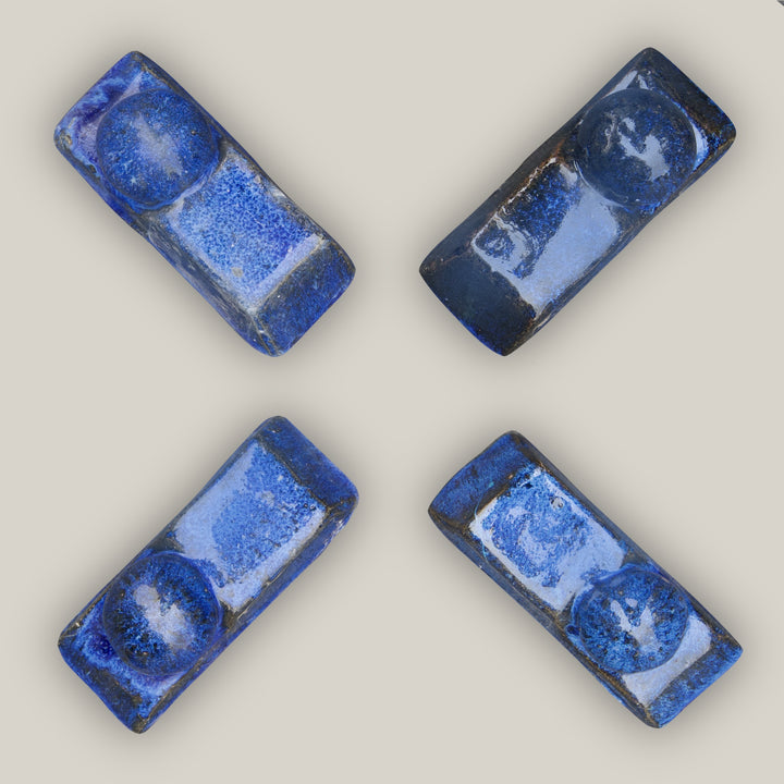 Cobalt Blue Ceramic Bari Pot Feet - SET OF 4 - FREE SHIPPING