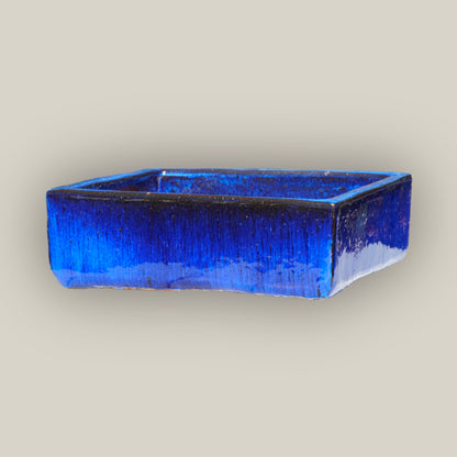 9788C1FS - Cobalt Blue Low Square Ceramic Planter - FREE SHIPPING