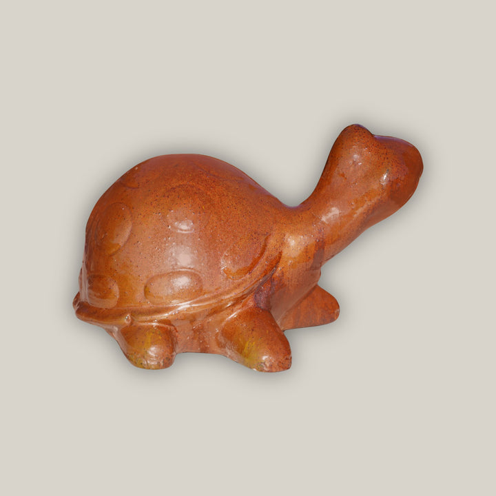 Copper Red Ceramic Garden Turtle