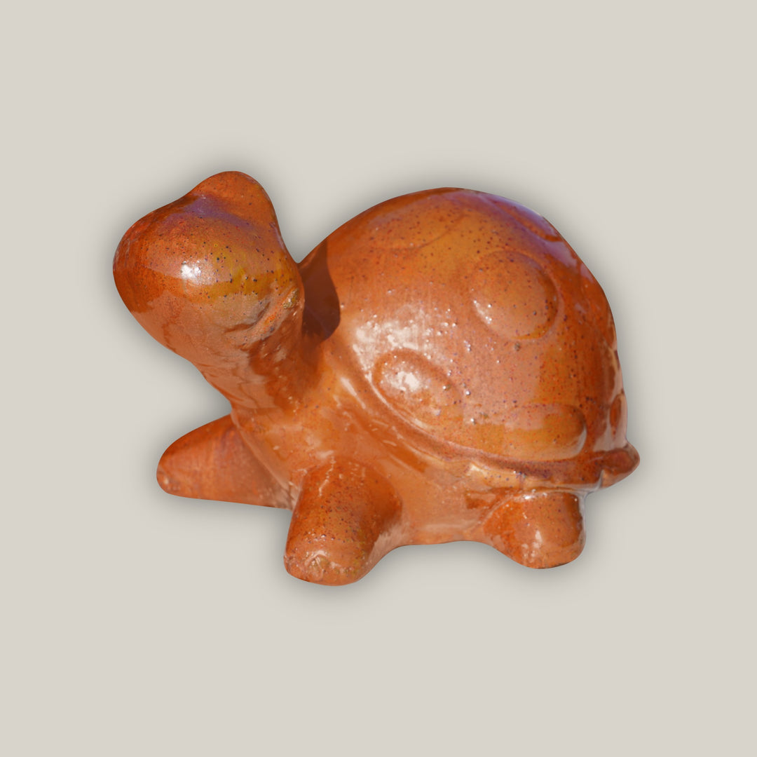 Copper Red Ceramic Garden Turtle