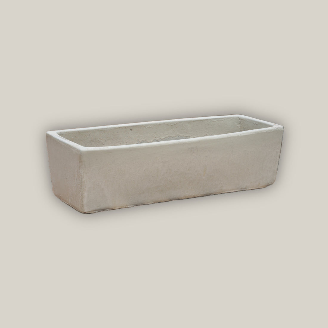 212M3 - Cream Rectangular Ceramic Planter