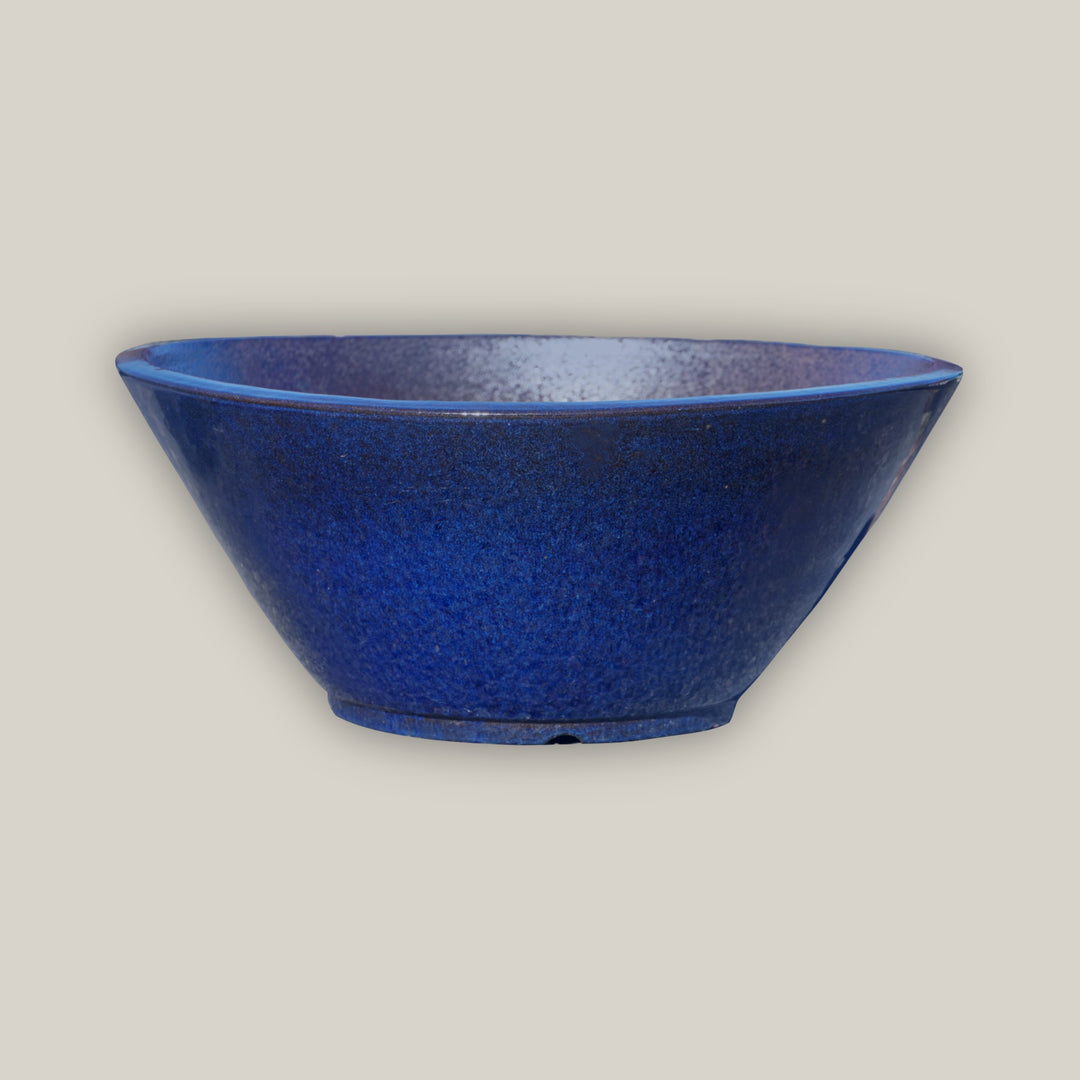 Dark Blue Low Wide Planter-FREE SHIPPING