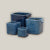 294M20 - Double Blue Ceramic Cubed Flowerpot